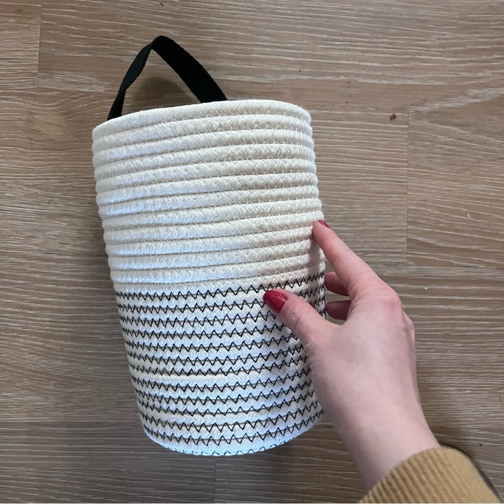 Target black and white knit basket